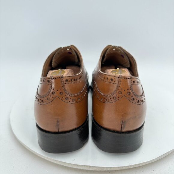 Church’s Sandringham 173 UK 8.5 F US 9.5 Brown Leather Wingtip Oxford Shoes - Picture 5 of 12